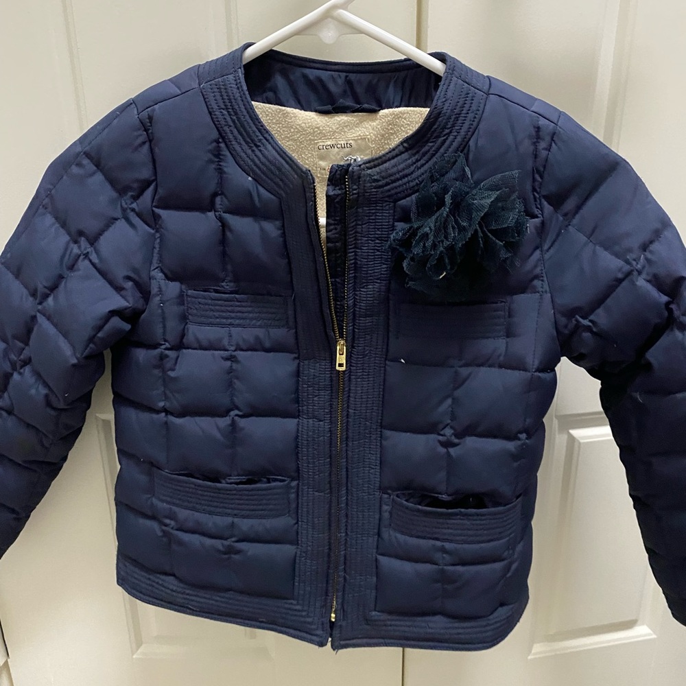 Crewcuts jacket navy girls size 6/7